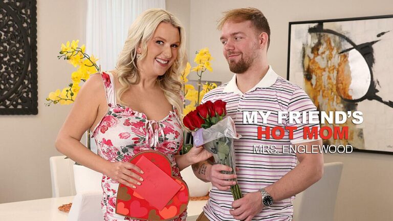 Sexy MILF Mrs. Englewood gives her son’s friend the best Valentine Day fuck ever Big Boobs